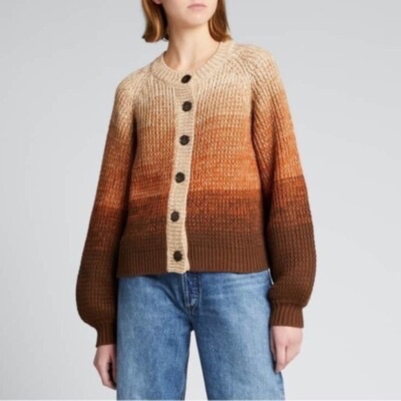 THE GREAT. The Dusk Cardigan in Marled Sunset | Size 0 / XS - Picture 5 of 14
